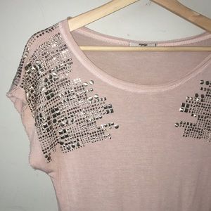 Studded dusty rose shirt!